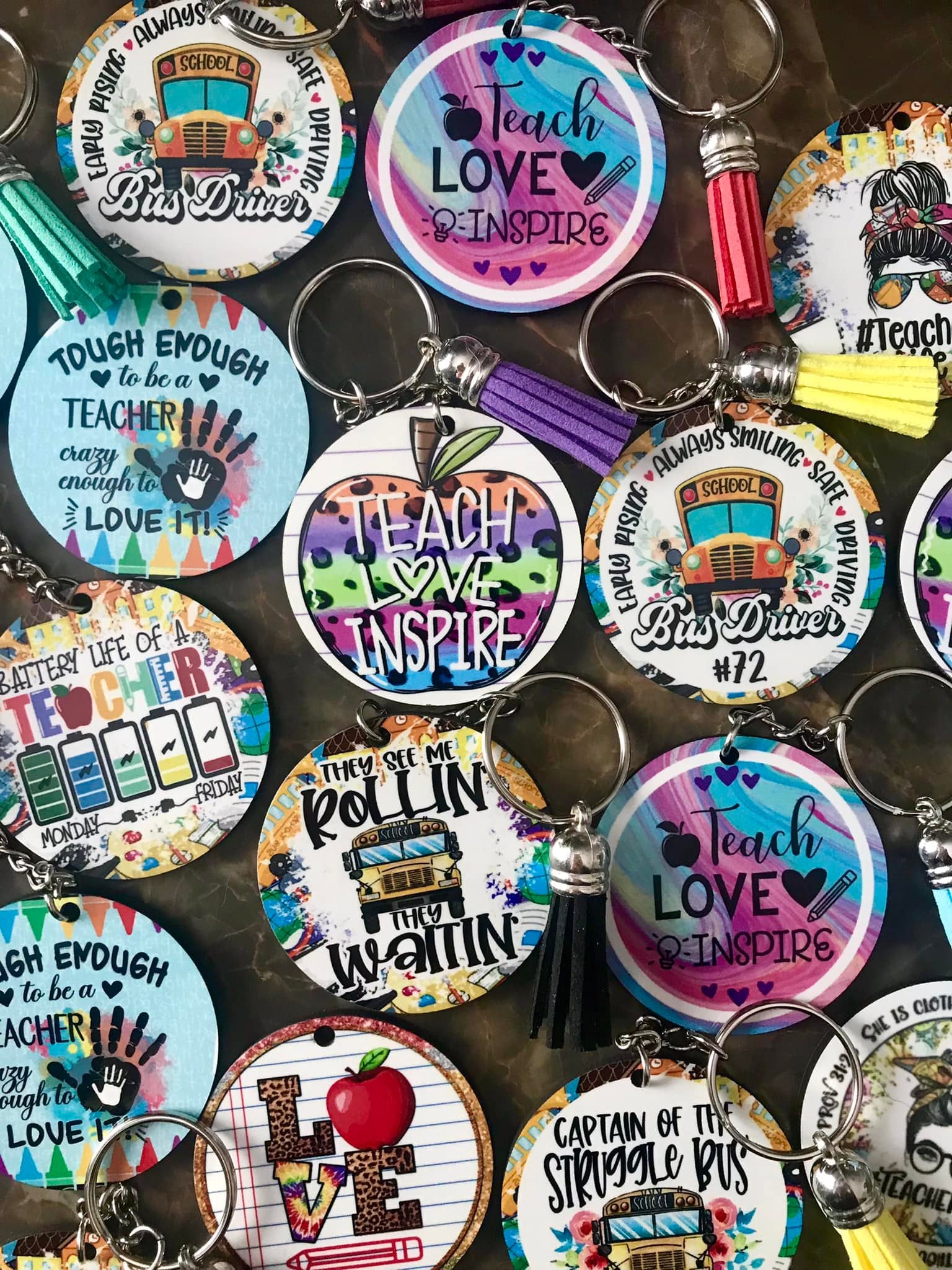 Her School Keychains - Customized