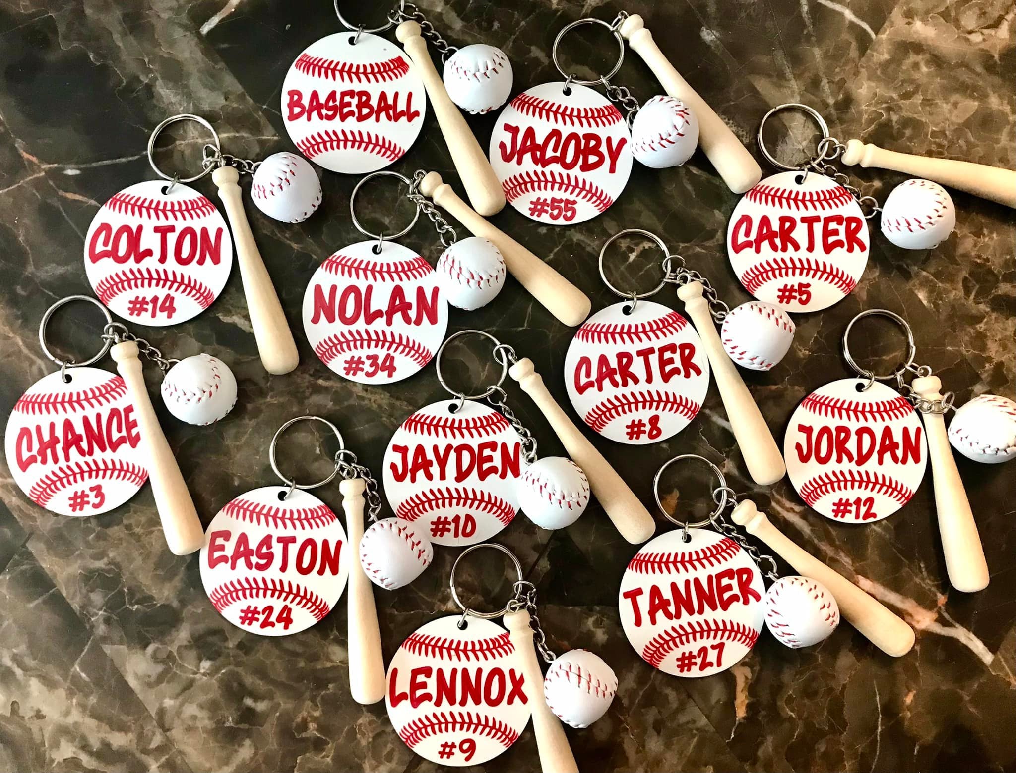 Personalized Baseball Keychains