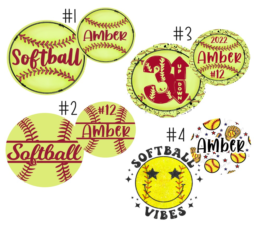 Softball Keychains - Customized