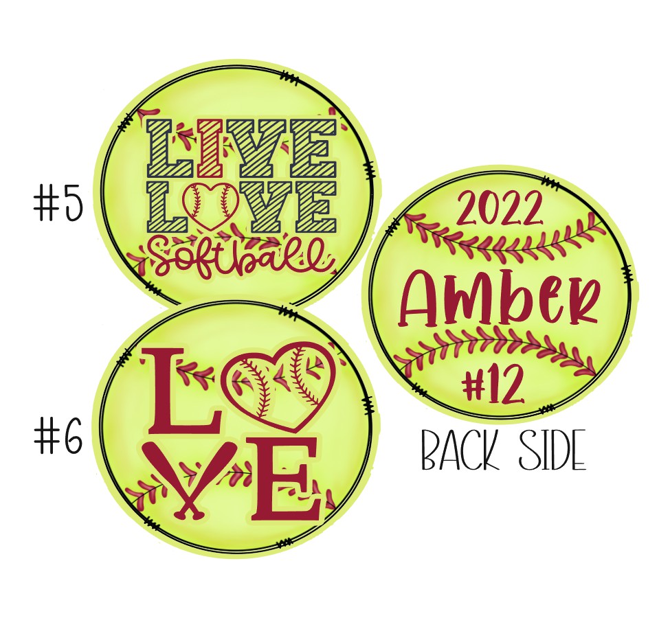 Softball Keychains - Customized