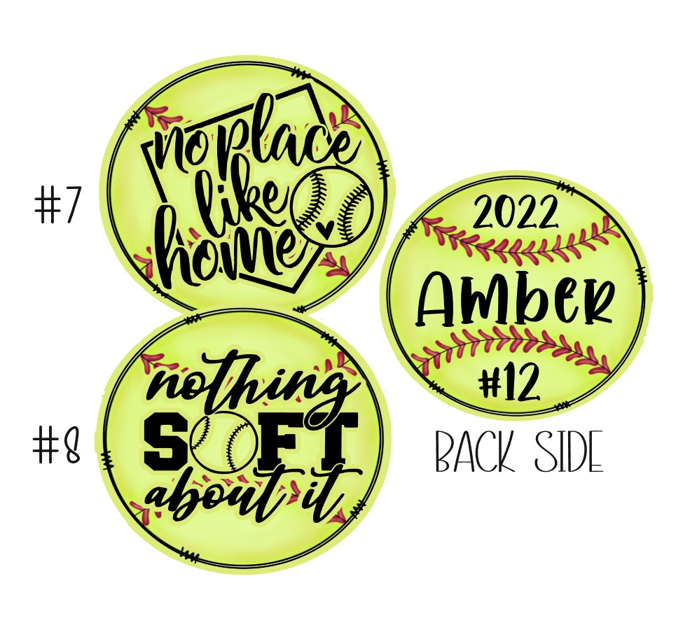 Softball Keychains - Customized