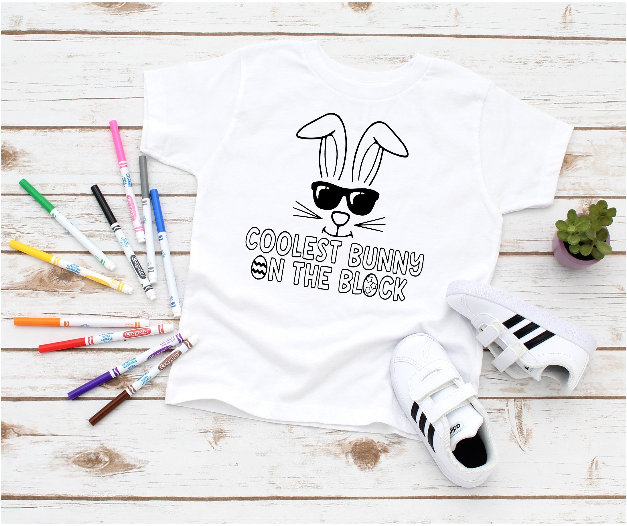 Coloring Shirt - Bunny on the Block