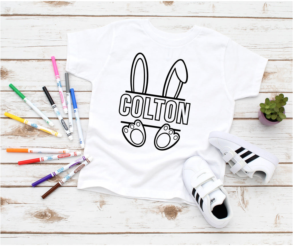Coloring Shirt - Personalize Bunny