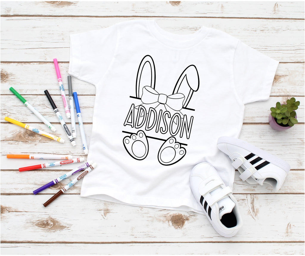Coloring Shirt - Personalize Bunny