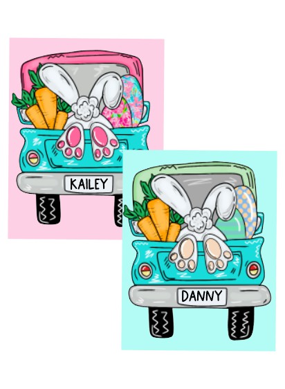 Easter Puzzle - Bunny Tail Truck
