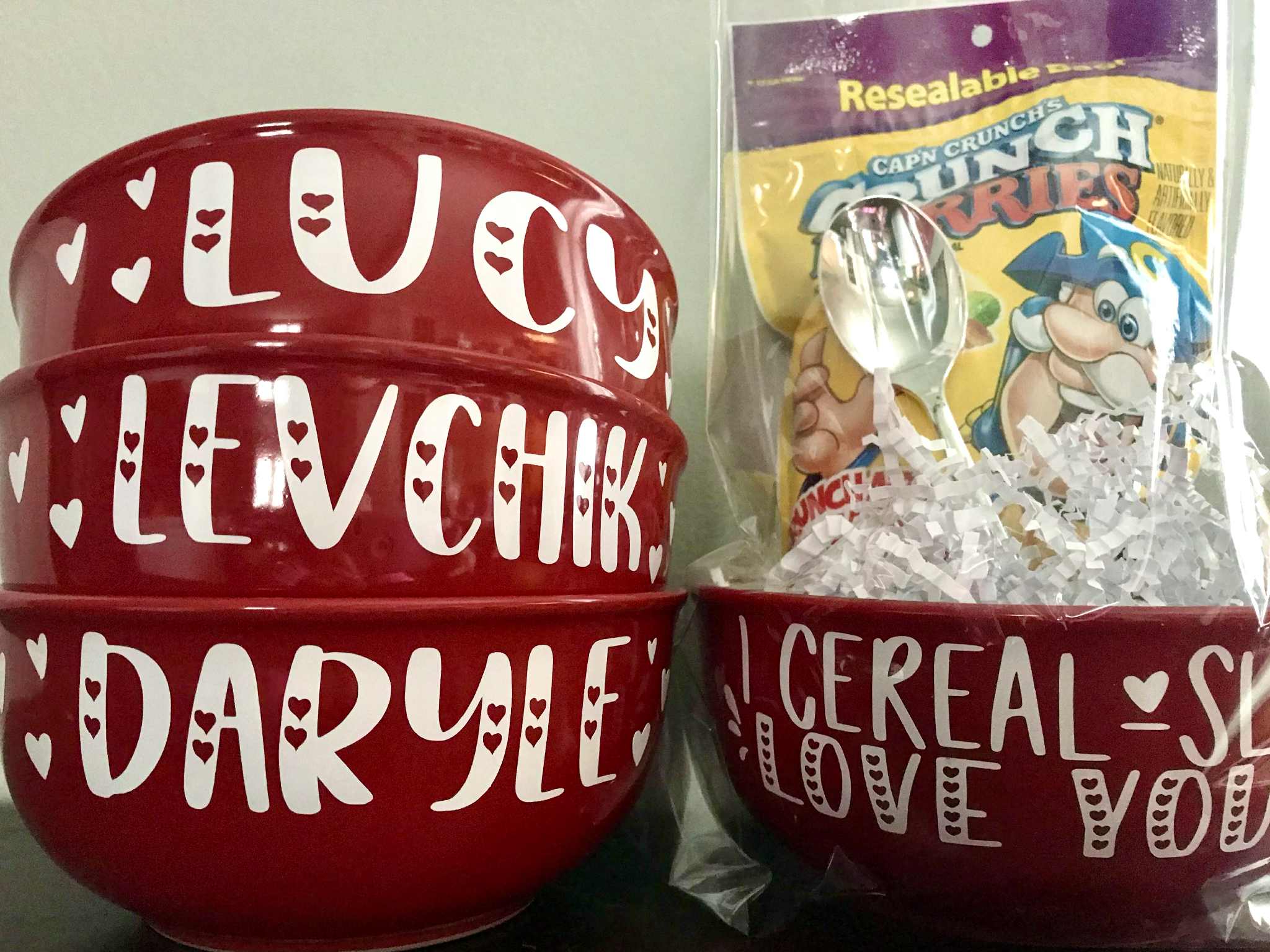 Valentines Cereal Bowls