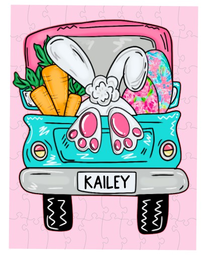 Easter Puzzle - Bunny Tail Truck