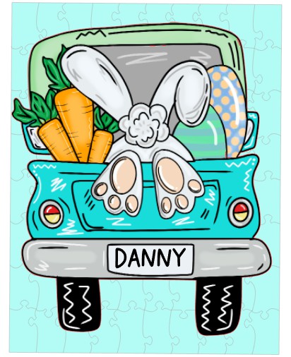 Easter Puzzle - Bunny Tail Truck